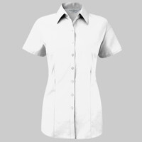 Women's short sleeve herringbone shirt