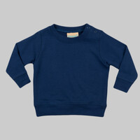 Crew neck sweatshirt with shoulder poppers