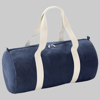 Denim barrel bag