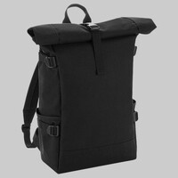 Block roll-top backpack