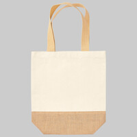 Jute base canvas shopper