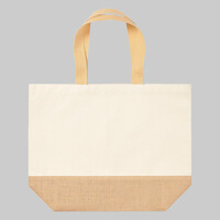 Jute base canvas tote XL